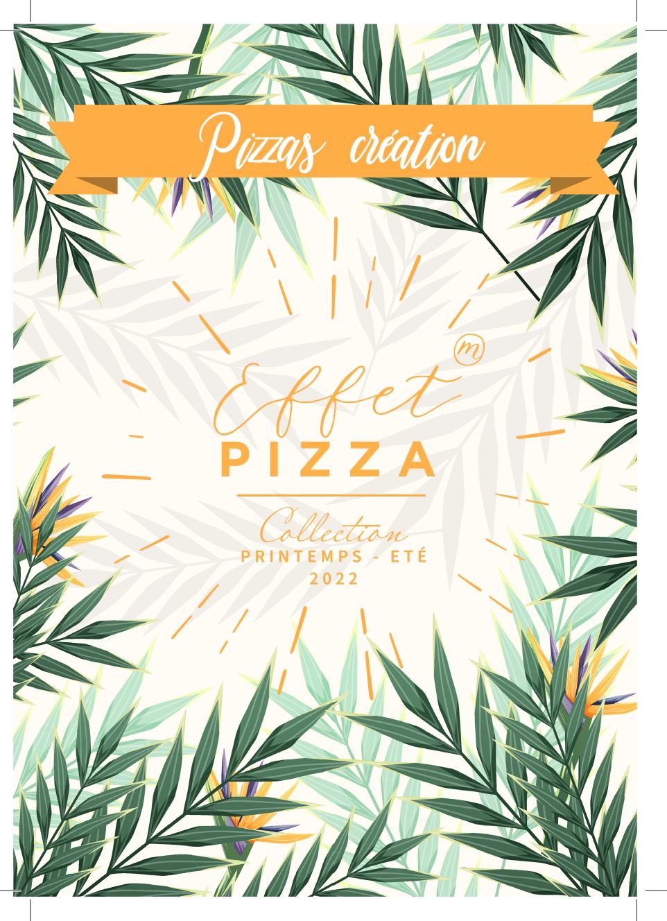 La carte des pizzas de saison d'Effet Pizza.